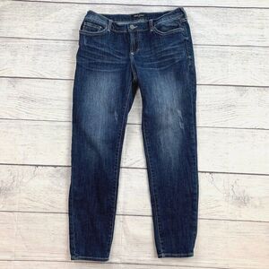 Dear John Jeans sz 29 Skinny Dark Wash Inseam 27.5" Distressed Faded